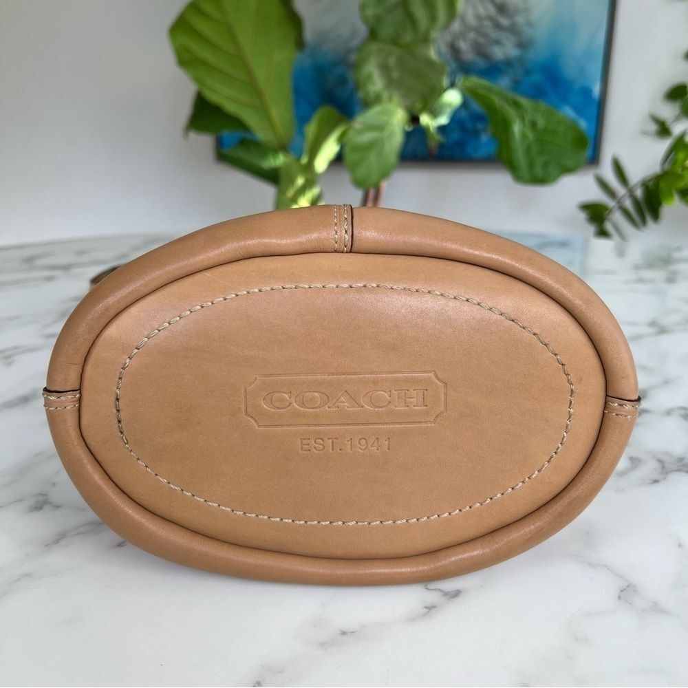 COACH Vintage Y2K Bleecker Duffle Crossbody Shoudler Bag Camel Leather F13353 - Picture 6 of 16